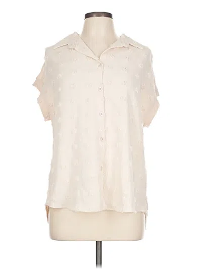 Pre-owned Assorted Brands Short Sleeve Blouse In White