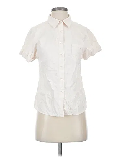 Pre-owned Assorted Brands Short Sleeve Blouse In White