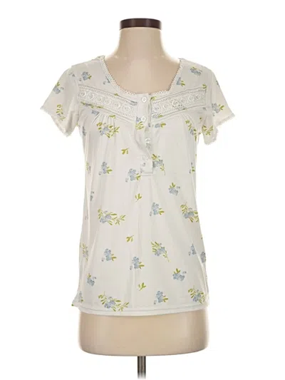 Pre-owned Assorted Brands Short Sleeve Blouse In White