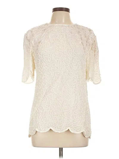 Pre-owned Assorted Brands Short Sleeve Blouse In White