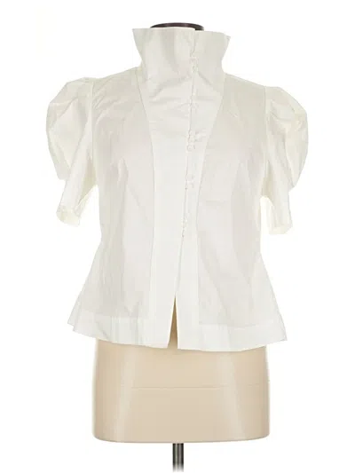 Pre-owned Assorted Brands Short Sleeve Blouse In White