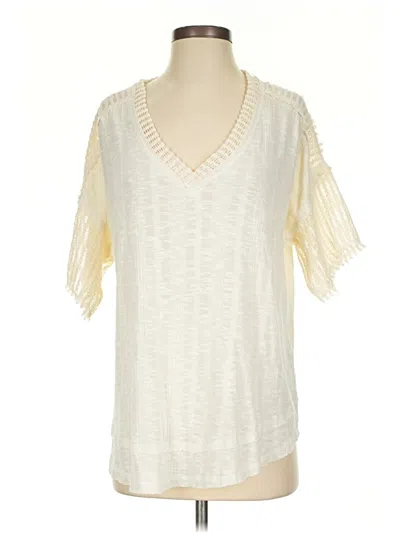 Pre-owned Assorted Brands Short Sleeve Blouse In White