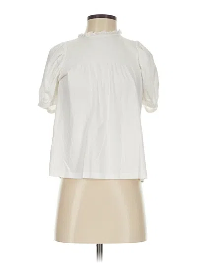Pre-owned Assorted Brands Short Sleeve Blouse In White