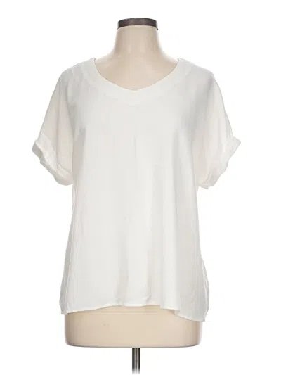 Pre-owned Assorted Brands Short Sleeve Blouse In White