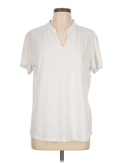 Pre-owned Assorted Brands Short Sleeve Blouse In White