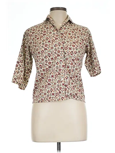 Pre-owned Assorted Brands Short Sleeve Blouse In White