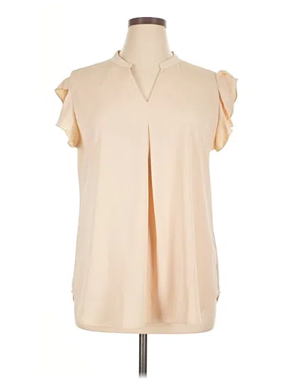 Pre-owned Assorted Brands Short Sleeve Blouse In White
