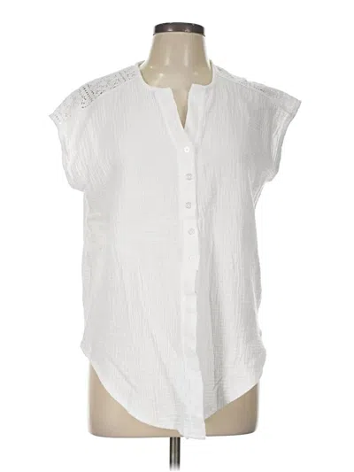 Pre-owned Assorted Brands Short Sleeve Blouse In White