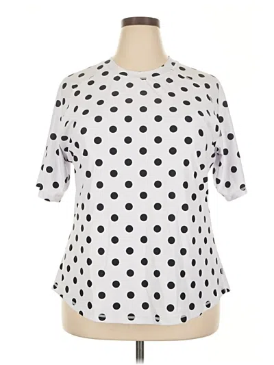 Pre-owned Assorted Brands Short Sleeve Blouse In White