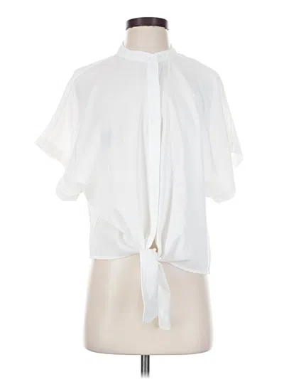Pre-owned Assorted Brands Short Sleeve Blouse In White
