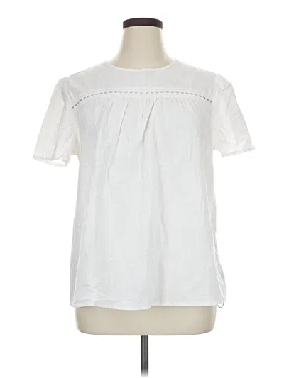 Pre-owned Assorted Brands Short Sleeve Blouse In White