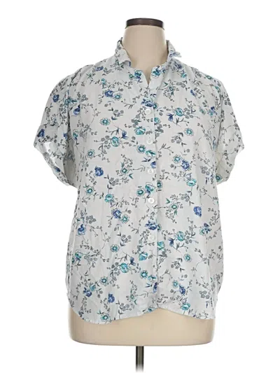 Pre-owned Assorted Brands Short Sleeve Blouse In White