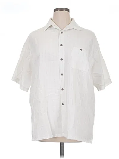 Pre-owned Assorted Brands Short Sleeve Blouse In White