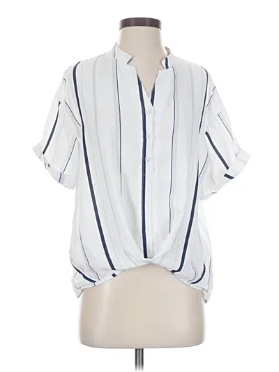Pre-owned Assorted Brands Short Sleeve Blouse In White