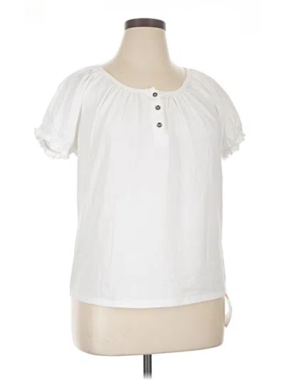 Pre-owned Assorted Brands Short Sleeve Blouse In White