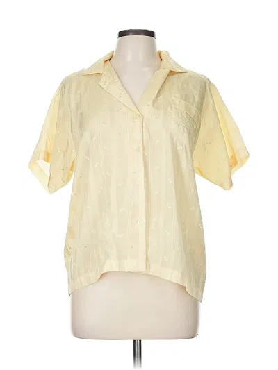 Pre-owned Assorted Brands Short Sleeve Blouse In Yellow