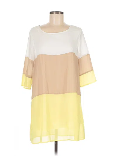 Pre-owned Assorted Brands Short Sleeve Blouse In Yellow