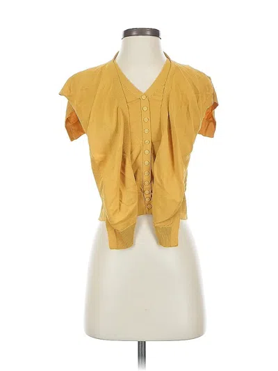 Pre-owned Assorted Brands Short Sleeve Blouse In Yellow
