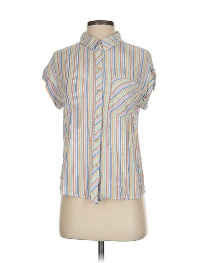 Pre-owned Assorted Brands Short Sleeve Blouse In Yellow