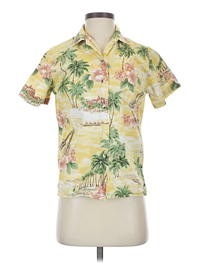 Pre-owned Assorted Brands Short Sleeve Blouse In Yellow
