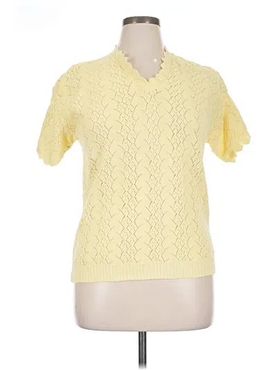 Pre-owned Assorted Brands Short Sleeve Blouse In Yellow