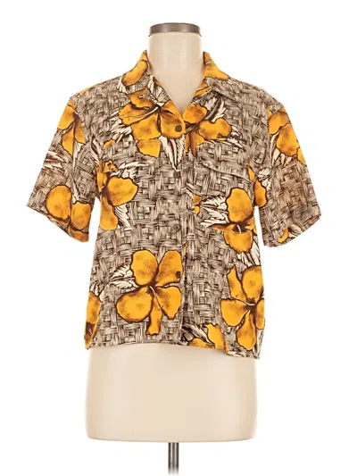 Pre-owned Assorted Brands Short Sleeve Blouse In Yellow