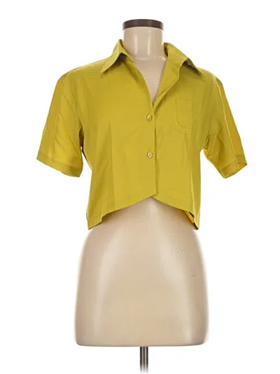 Assorted Brands Short Sleeve Blouse In Yellow