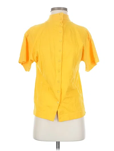 Pre-owned Assorted Brands Short Sleeve Blouse In Yellow