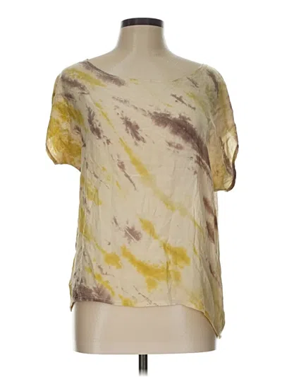 Pre-owned Assorted Brands Short Sleeve Blouse In Yellow