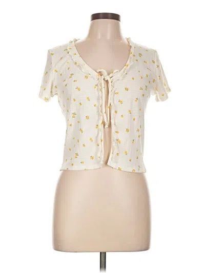 Pre-owned Assorted Brands Short Sleeve Blouse In Yellow