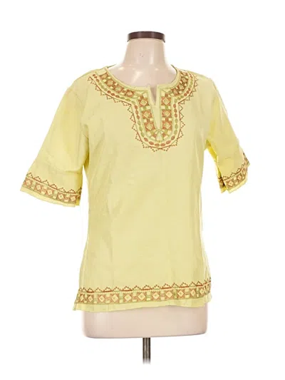 Pre-owned Assorted Brands Short Sleeve Blouse In Yellow