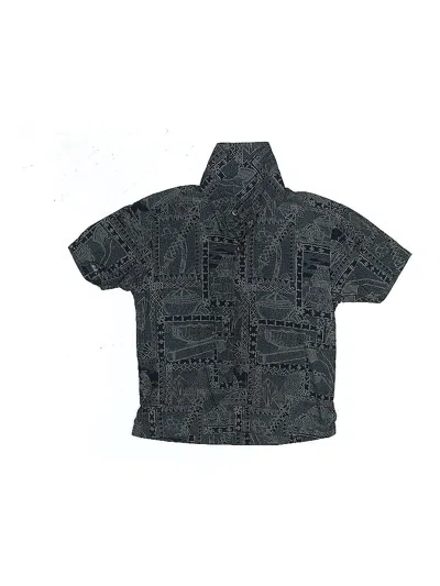 Pre-owned Assorted Brands Kids' Short Sleeve Button Down Shirt In Black