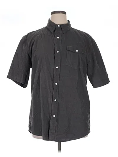 Pre-owned Assorted Brands Short Sleeve Button Down Shirt In Black