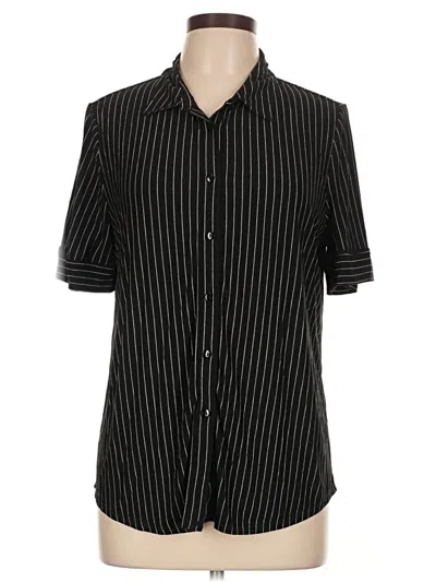 Pre-owned Assorted Brands Short Sleeve Button Down Shirt In Black