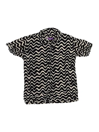 Pre-owned Assorted Brands Kids' Short Sleeve Button Down Shirt In Black