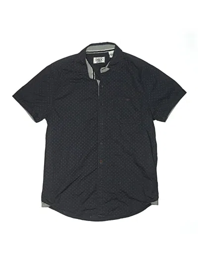 Pre-owned Assorted Brands Kids' Short Sleeve Button Down Shirt In Black