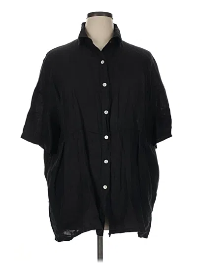 Pre-owned Assorted Brands Short Sleeve Button Down Shirt In Black