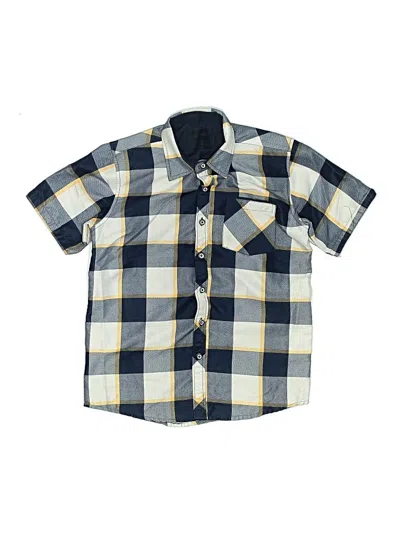 Pre-owned Assorted Brands Kids' Short Sleeve Button Down Shirt In Blue
