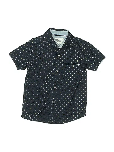 Pre-owned Assorted Brands Kids' Short Sleeve Button Down Shirt In Blue