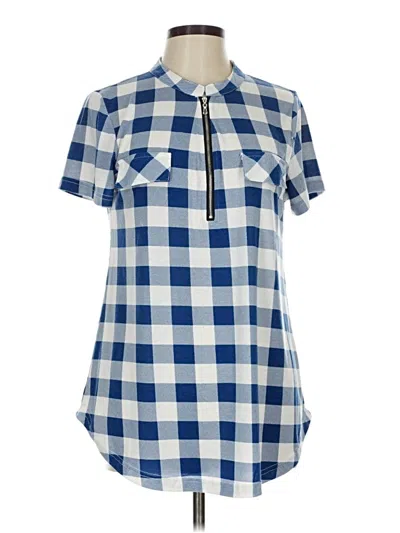 Pre-owned Assorted Brands Short Sleeve Button Down Shirt In Blue