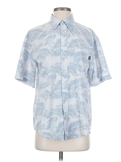 Pre-owned Assorted Brands Short Sleeve Button Down Shirt In Blue