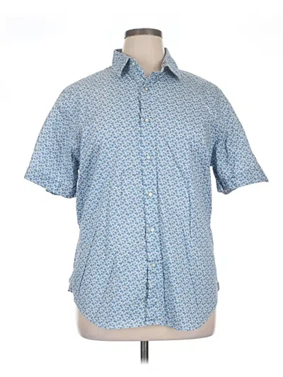 Pre-owned Assorted Brands Short Sleeve Button Down Shirt In Blue