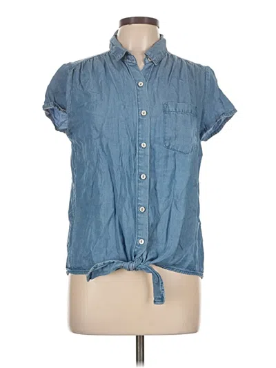 Pre-owned Assorted Brands Short Sleeve Button Down Shirt In Blue