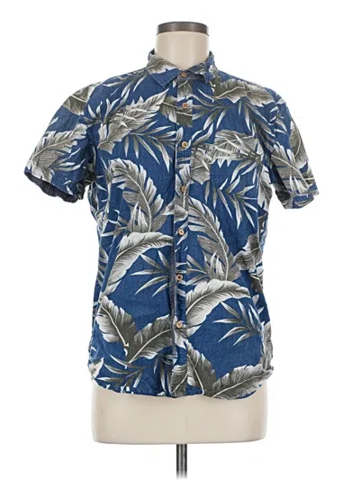 Pre-owned Assorted Brands Short Sleeve Button Down Shirt In Blue