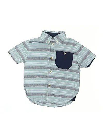 Pre-owned Assorted Brands Kids' Short Sleeve Button Down Shirt In Blue