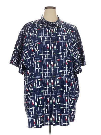 Pre-owned Assorted Brands Short Sleeve Button Down Shirt In Blue