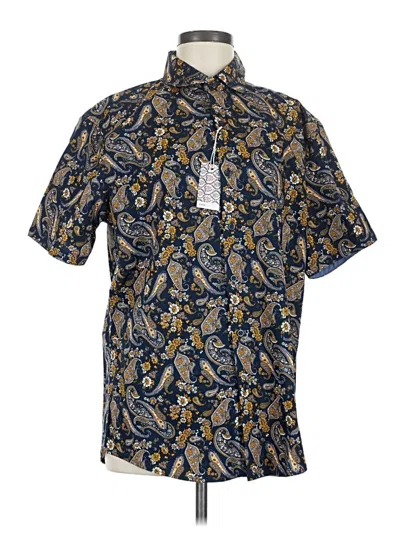 Assorted Brands Short Sleeve Button Down Shirt In Blue