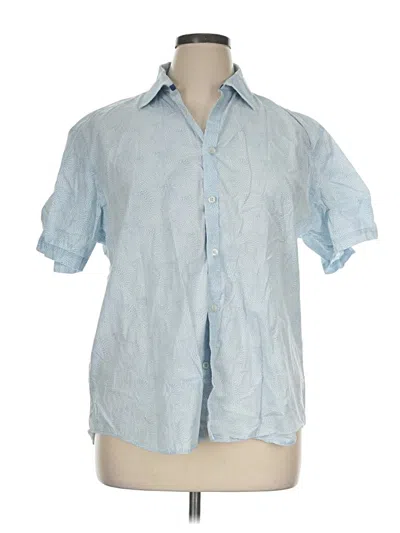 Pre-owned Assorted Brands Short Sleeve Button Down Shirt In Blue