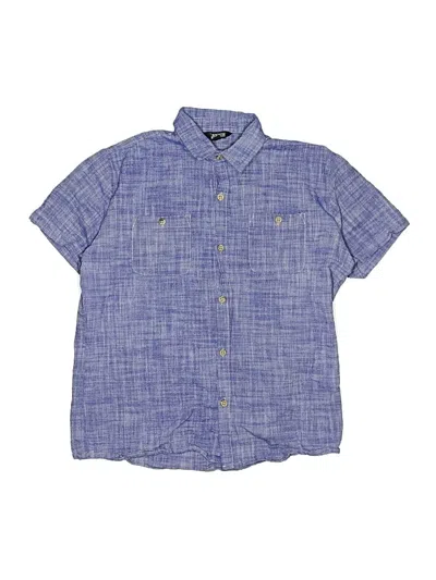 Pre-owned Assorted Brands Kids' Short Sleeve Button Down Shirt In Blue