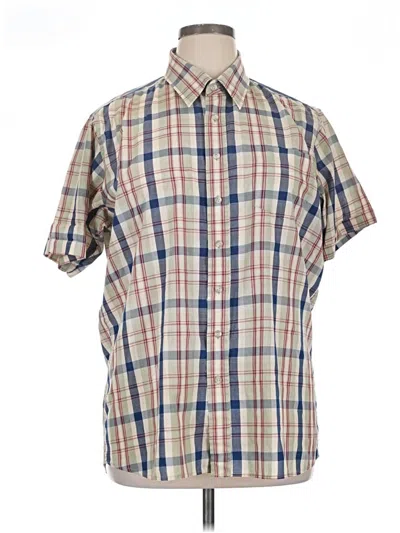 Pre-owned Assorted Brands Short Sleeve Button Down Shirt In Brown